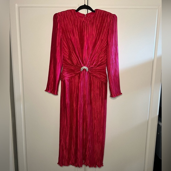Vintage George F Couture Pleated Formal Dress - Picture 2 of 14